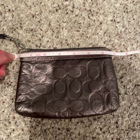 Coach Y2K Metallic Logo Leather Wristlet - Picture 7 of 8